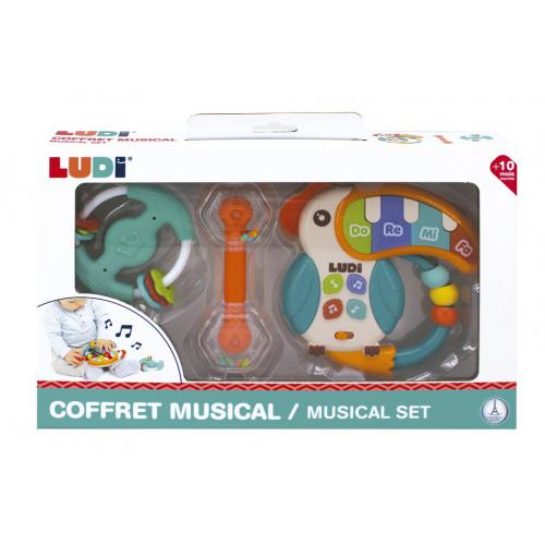 caixa de musica e 2 chocalhos da Ludi
