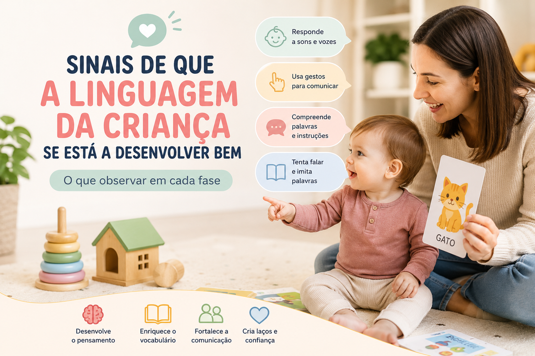 Sinais de que a linguagem da criança se está a desenvolver bem: o que observar em cada fase