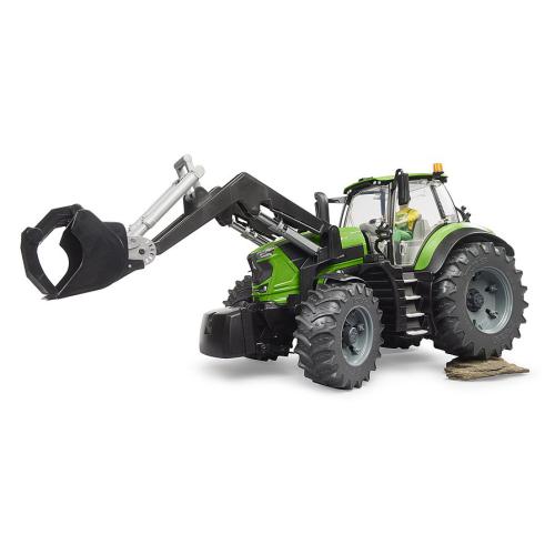 Trator Deutz 8280 TTV Bruder com carregador frontal- Brinquedo realista