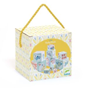 BabyBloki Djeco – 10 Cubos de Empilhar com Animais