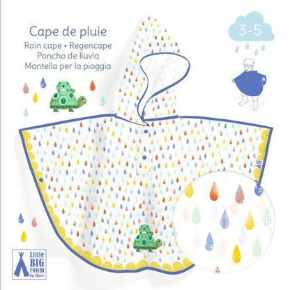 Capa de Chuva Infantil Turtle — Tamanho S, 3 a 5 Anos