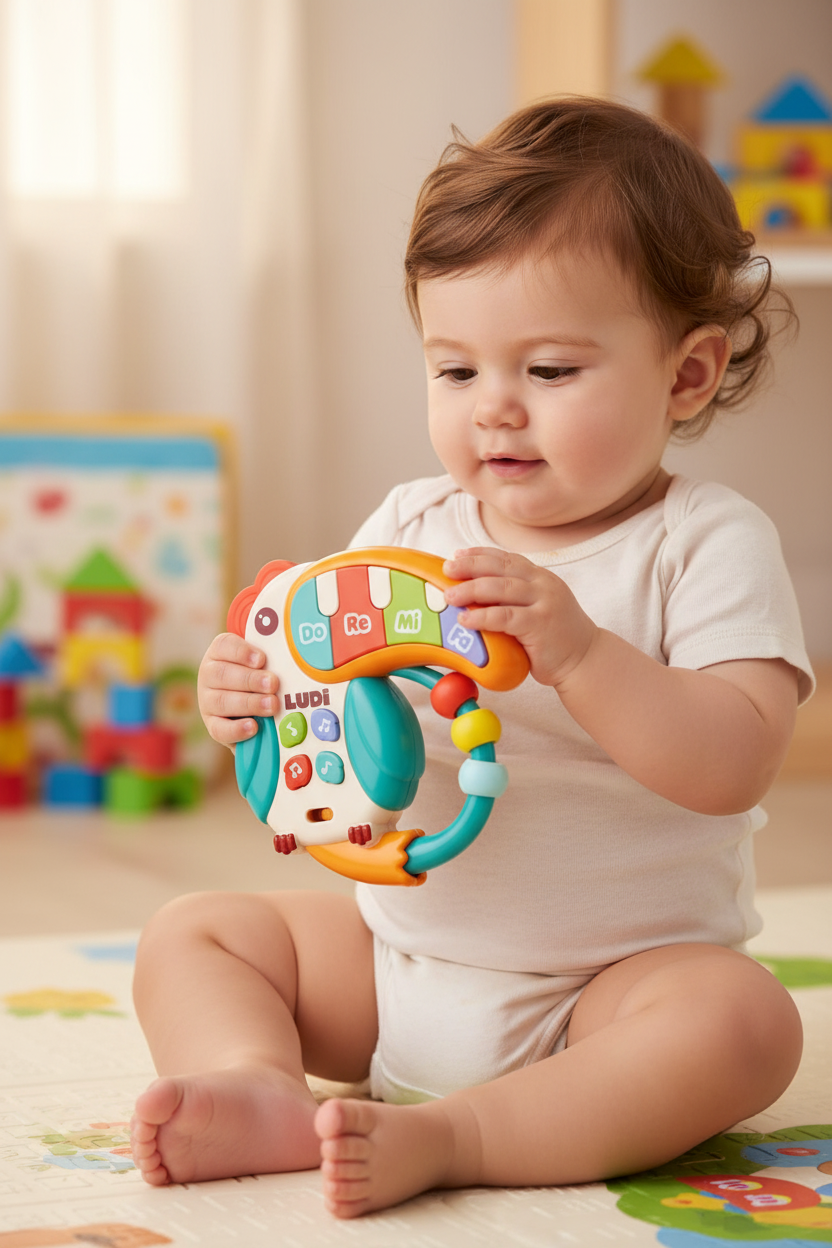 Caixa de Música Tucano Ludi — UGC bebé a tocar piano