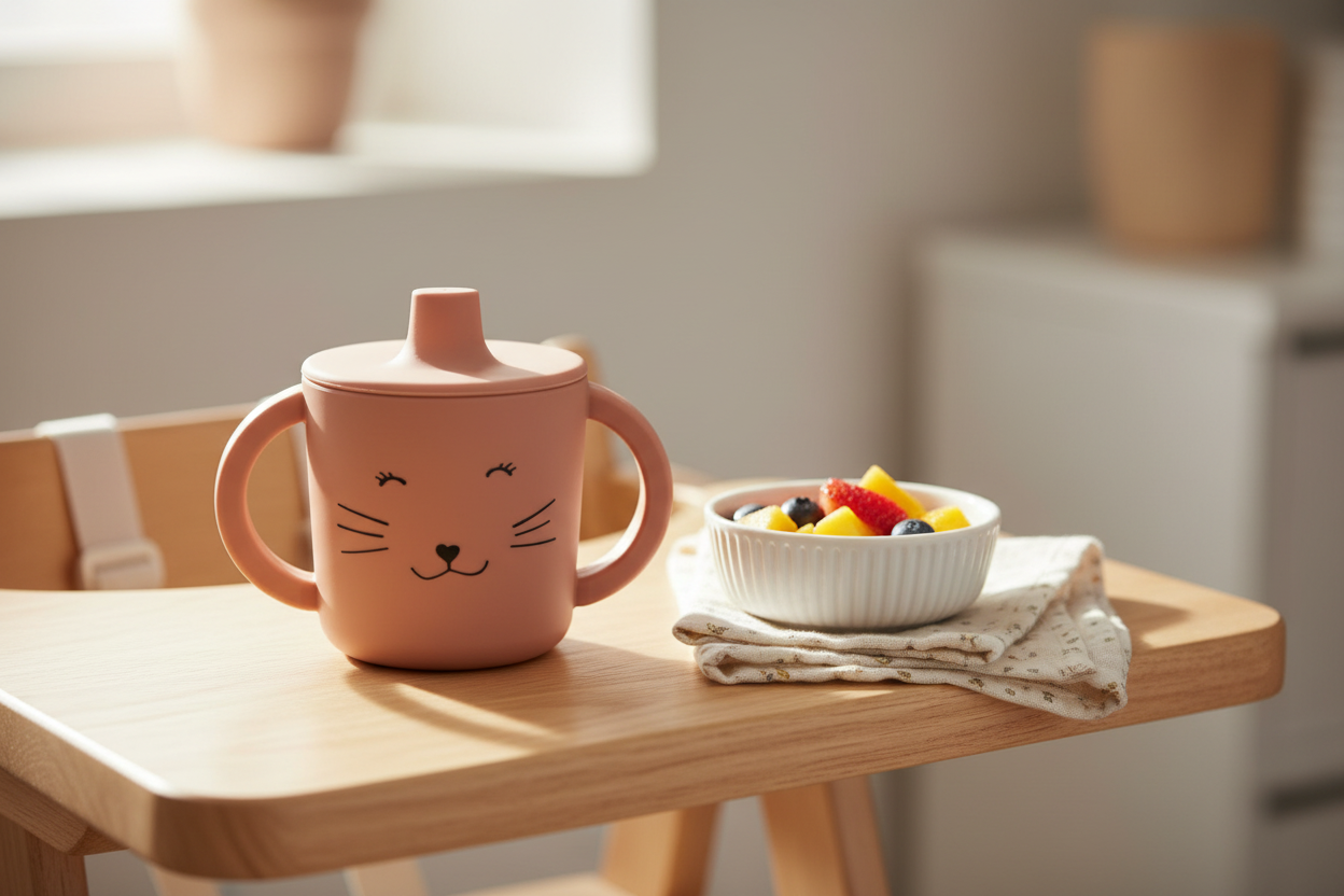 Copo Aprendizagem Mrs. Cat Trixie — Lifestyle bandeja com fruta