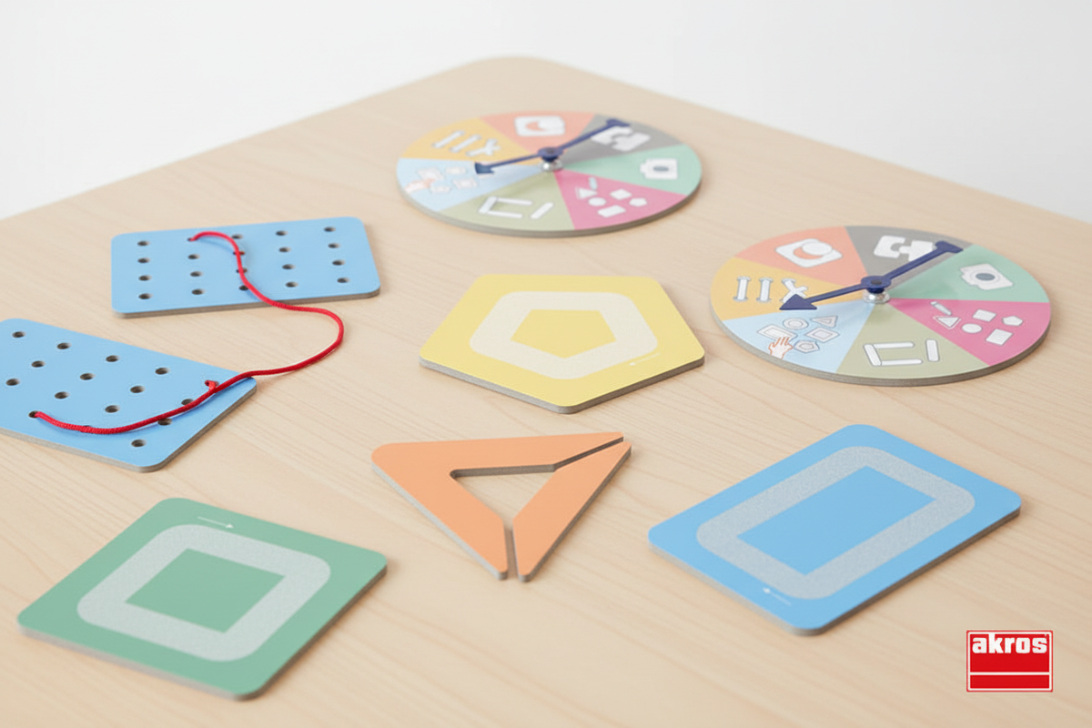 Jogo Desafio das Formas Geométricas — Lifestyle componentes na mesa