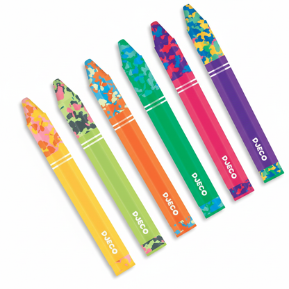 Lápis de Cera Multicoloridos Djeco — Packshot 6 lápis