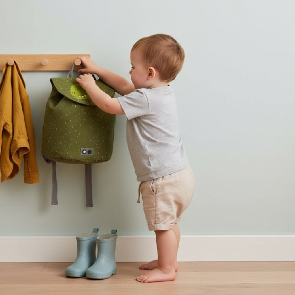 Mochila Mini Dinossauro — cabide da creche