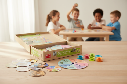 Jogo O Mundo Animal — Lifestyle caixa aberta em mesa