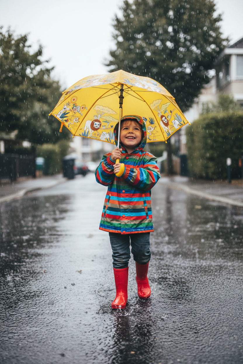 Guarda-Chuva Savana Djeco — UGC criança na chuva