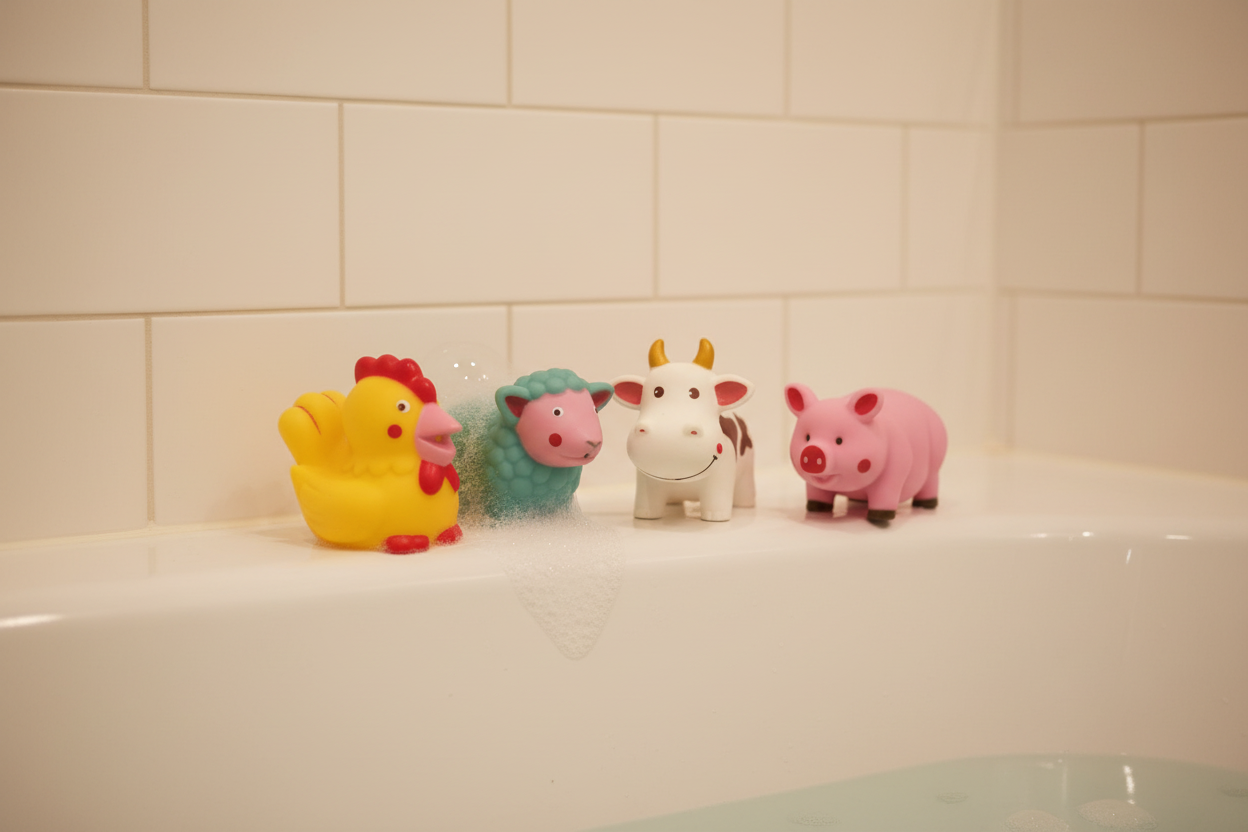 Animais da Quinta Banho Ludi — Lifestyle borda banheira com bolhas
