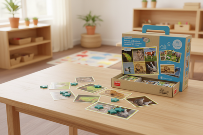 Bingo Sons Animais Natureza Akros — Lifestyle cartões e contadores na mesa