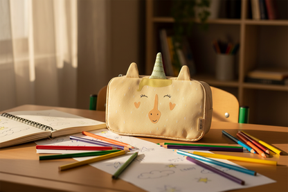 Estojo Retangular Trixie — Contexto secretária escolar