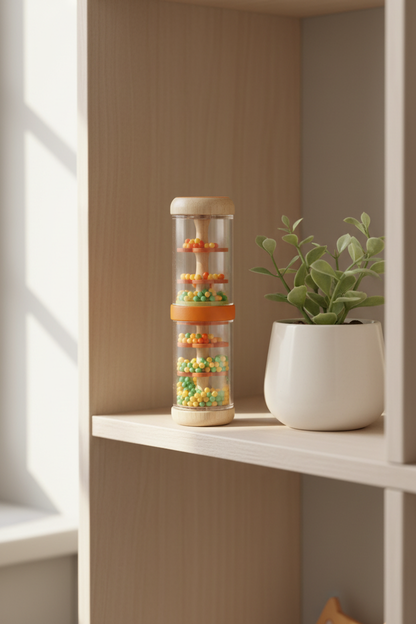 Chocalho Piti Rain Djeco — Lifestyle prateleira com planta