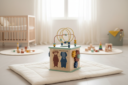 Cubo de Atividades Trixie — Lifestyle quarto escandinavo