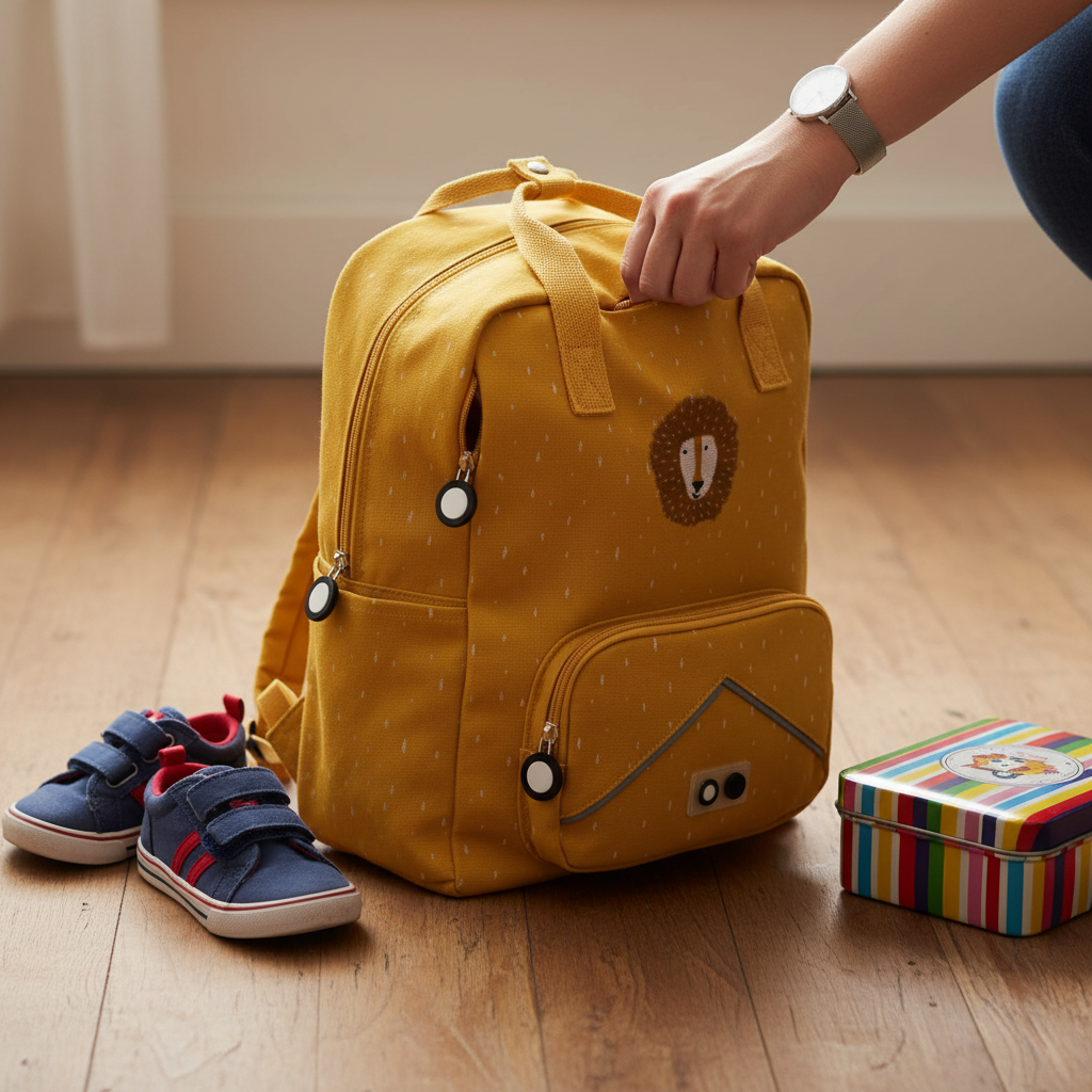 UGC - mochila Mr Lion com sapatos e lancheira