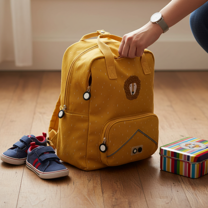 UGC - mochila Mr Lion com sapatos e lancheira