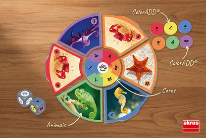 Jogo Cor para Todos com os destaques ColorADD, Cores e Animais