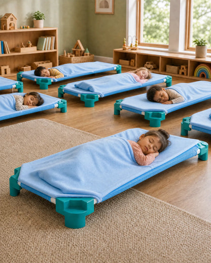 Lençóis Térmicos Tipo Saco Cama para Catre de Creche e Jardim de Infância — 130 × 60 cm, Anti-Borbotos e Laváveis